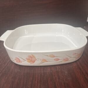 Corning Ware Casserole Pastel Bouquet A-10-B Vintage 2.5 Liter